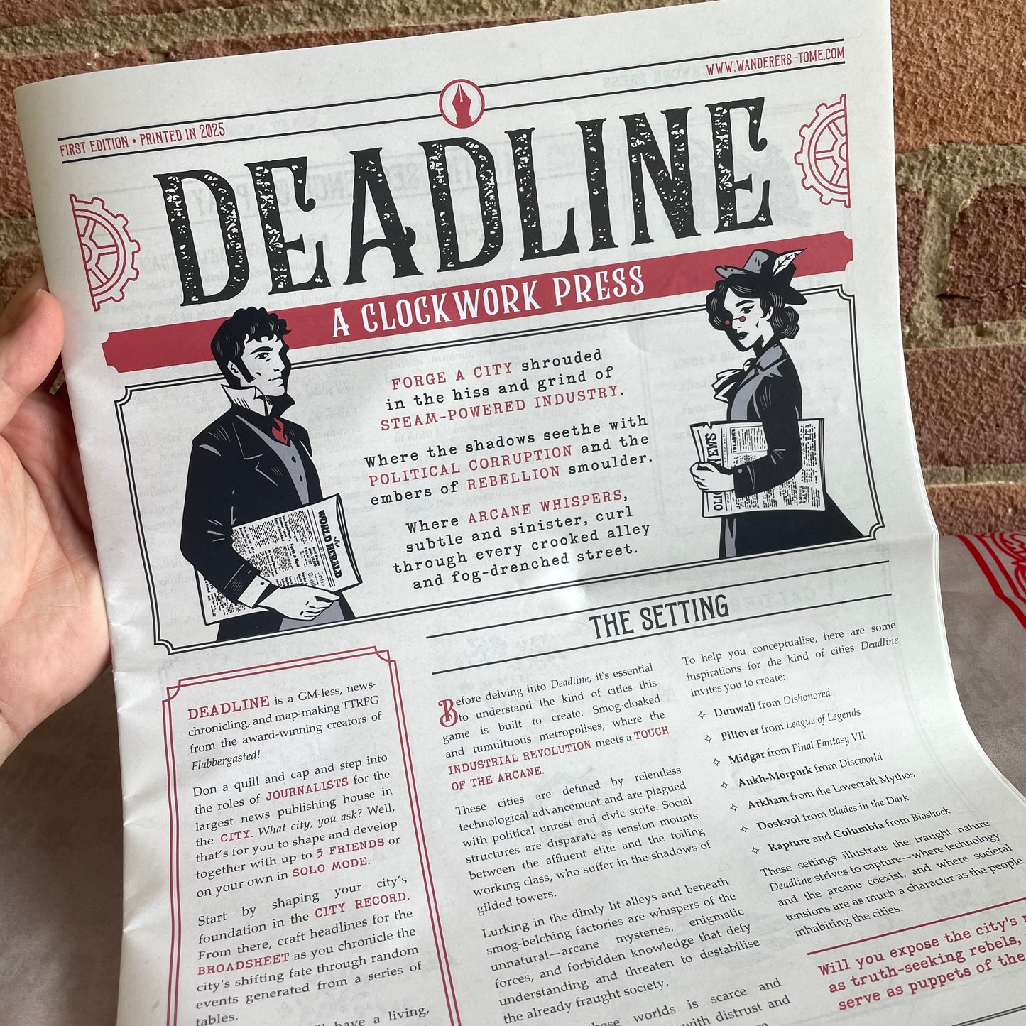 Deadline: a news-chronicling & map-making game