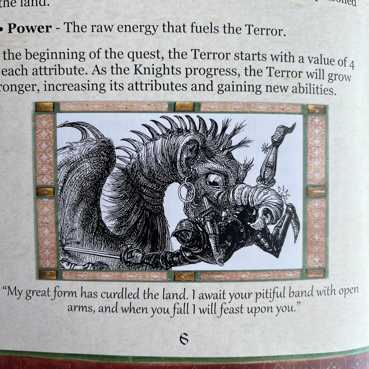 The Knights, The Terror and the Quest for Glory